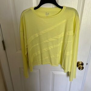 Planet by Lauren, Yellow Long-Sleeve Lightweight Top